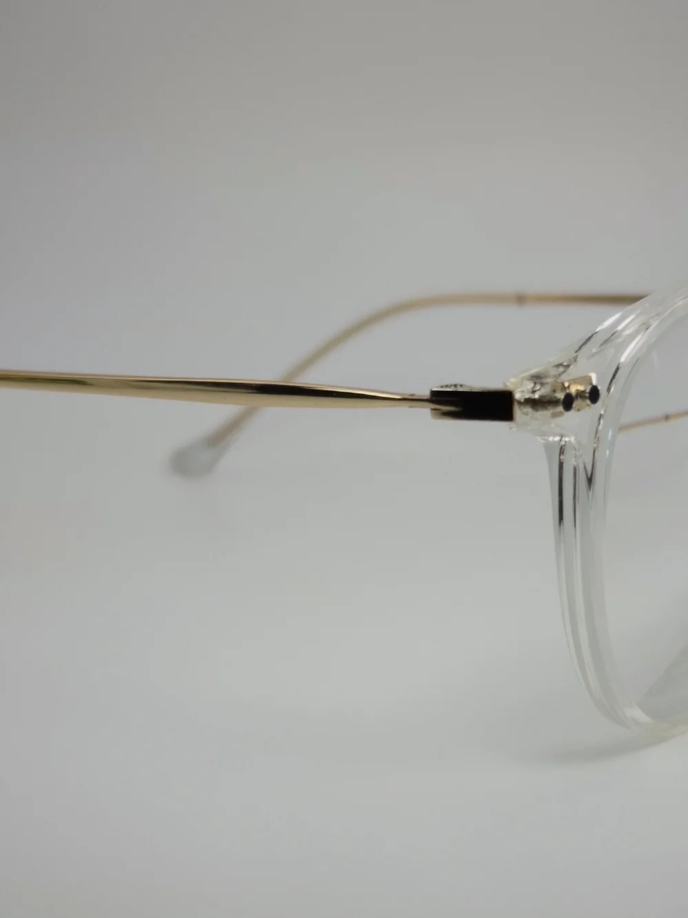 Amity. Clear Round Acrylic Glasses - Transparent Frames. Larger Nose Pads